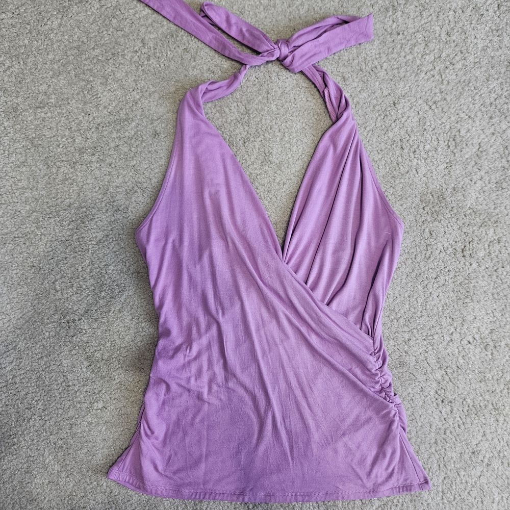 Venus Purple Halter Top Size L